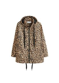 Violeta by Mango, Damen Jacke 'Plastic', Hellbeige / Braun / Schwarz