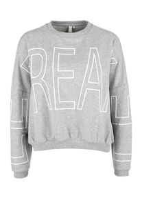 Q/S Designed By, Damen Sweatshirt, Hellgrau / Weiß