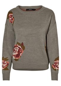 V&eacute;ro Moda VERO MODA, Damen Blu-Strickpullover, Grau / Khaki / Pastellrot