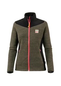 PICTURE Organic Clothing, Damen Fleecejacke 'Wakay', Khaki / Hellrot / Schwarz
