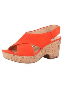 Clarks, Damen Sandalen, Dunkelorange