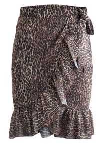 Pieces, Damen Rock, Braun / Schwarz