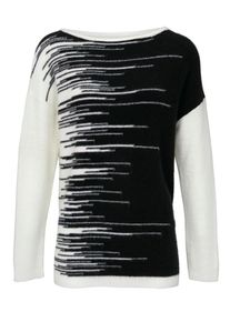 Heine, Damen Pullover, Schwarz / Weiß