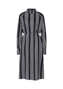 Noisy may, Damen Kleid 'NMCLARA L/S MIDI DRESS', Schwarz / Weiß