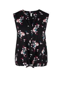 Q/S Designed By, Damen Blusentop, Aqua / Mischfarben / Rot / Schwarz