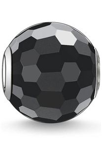 Thomas Sabo, Damen Bead 'Karma Bead, Obsidian facettiert, K0003-023-11', Schwarz / Silber