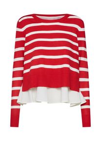 Only, Damen Pullover 'NEW LATISHA', Rot / Wei&szlig;