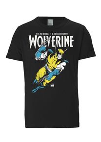 logoshirt, Herren T-Shirt 'Wolverine - Marvel - Adamantium', Schwarz