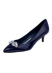 Heine, Damen Pumps, Marine / Silber