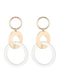 ABOUT YOU, Damen Ohrringe 'Katrin', Gold / Weiß