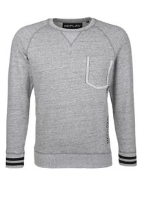 Replay, Herren Sweatshirt, Grau / Schwarz