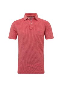 Tommy Hilfiger, Herren Poloshirt 'STRUCTURED', Rot / Weiß