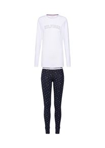 Tommy Hilfiger Underwear, Damen W&auml;sche 'SET LS LEGGING TH PRINT', Navy / Wei&szlig;