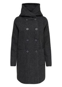 Only, Damen Langer Mantel, Schwarz