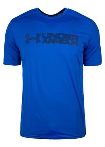 Under Armour, Herren Trainingsshirt 'HeatGear Raid Graphic', Blau / Dunkelblau