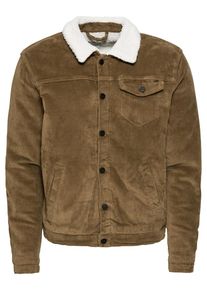 Only & Sons Only & Sons, Herren Jacke 'onsMODE CORDUROY TEDDY 1439 PK', Braun / Weiß