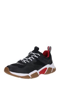 Tommy Hilfiger, Herren Sneaker 'CHUNKY MATERIAL MIX TRAINER', Schwarz