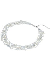 Valero Pearls, Damen Kette mit Süßwasser-Zuchtperlen, Silber