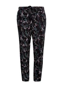 Q/S Designed By, Damen Stoffhose, Petrol / Pink / Schwarz
