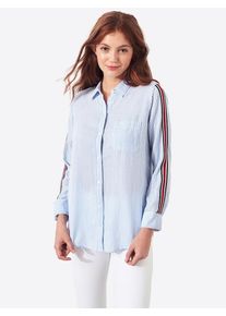 Hollister, Damen Bluse 'BTS18-INT'L DROP SHOULDER W TAPING', Blau / Rot / Weiß