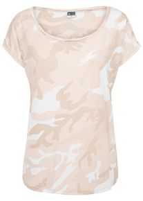 Urban Classics Curvy, Damen Tee, Altrosa / Wei&szlig;
