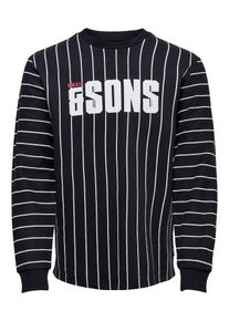 Only & Sons Only & Sons, Herren Sweatshirt, Nachtblau / Rot / Weiß