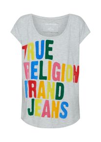 True Religion, Damen Shirt 'RELAX SS', Grau