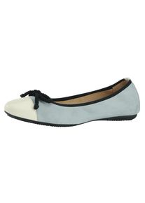 Heine, Damen Ballerina, Pastellblau / Naturweiß