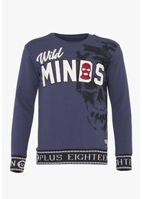 PLUS EIGHTEEN, Herren Sweatshirt, Dunkellila