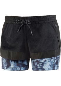 Unifit, Damen Laufshorts, Taubenblau / Schwarz