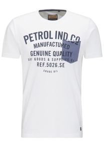 PETROL INDUSTRIES, Herren T-Shirt, Dunkelblau / Weiß