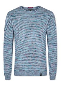 & Colours & Sons COLOURS & SONS, Herren Pullover 'Sean', Indigo / Rauchblau / Himmelblau / Weiß