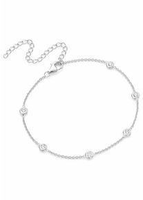 Firetti, Damen Fußkette, Silber / Weiß
