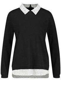 Gerry Weber, Damen Pullover, Schwarz / Wei&szlig;