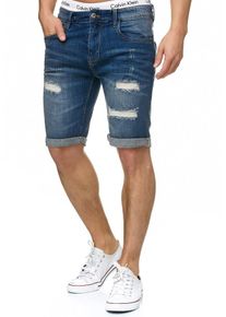 INDICODE JEANS, Herren Shorts 'Caden', Dunkelblau