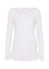 Rich & Royal Rich & Royal, Damen Sweatshirt mit Volants, Weiß