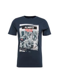 Jack & Jones JACK & JONES, Herren T-Shirt 'JORSUP', Dunkelblau / Grau / Wei&szlig;