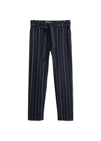 Mango, Damen Hose 'Sun', Navy / Weiß