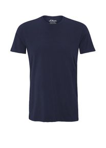s.Oliver BLACK LABEL, Herren Komfortables Stretch-Shirt, Navy