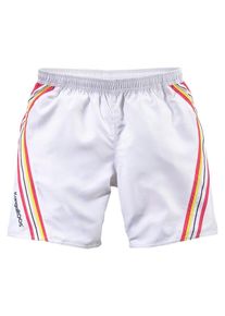 Kangaroos, Herren Badeshort, Orange / Rot / Weiß