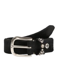 B.belt Handmade In Germany, Damen Ledergürtel mit Zierschlaufe, Schwarz