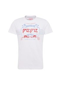 Pepe Jeans, Herren Shirt, Hellblau / Rot / Offwhite
