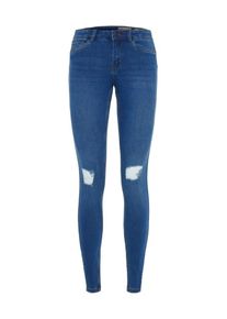 Véro Moda VERO MODA, Damen Jeans 'Vmseven shape up mr s j destr VI335 noos', Blue Denim