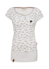 Naketano, Damen Shirt mit All-over-Print, Grau