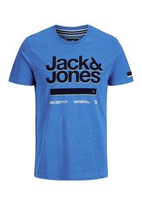 Jack & Jones JACK & JONES, Herren T-Shirt, Blau / Schwarz / Weiß