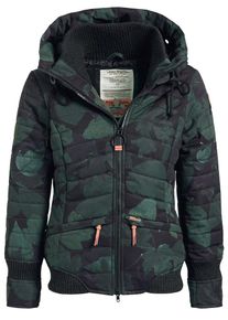 Khujo, Damen Jacke 'TALULLA', Tanne / Schwarz