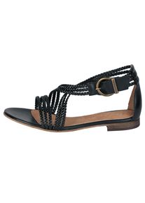 Heine, Damen Sandaletten, Schwarz