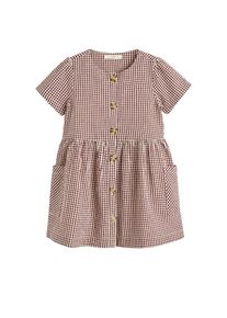 Mango Kids, Mädchen Kleid 'Bella', Rubinrot / Weiß