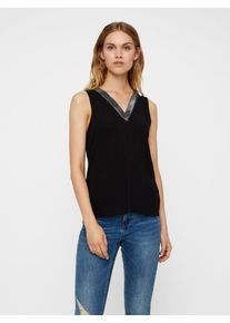 Véro Moda VERO MODA, Damen Top, Schwarz / Silber