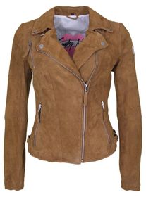 Freaky Nation, Damen Lederjacke, Braun